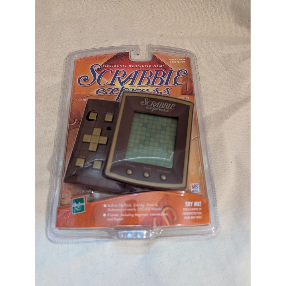 1999 Scrabble Express Electronic Handheld Game Milton Bradley Hasbro New